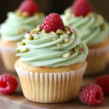 15 Pistachio Raspberry Cupcakes - Easy Homemade Recipe