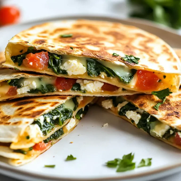 Best Spinach and Feta Quesadillas - Quick & Healthy 15-Minute Meal