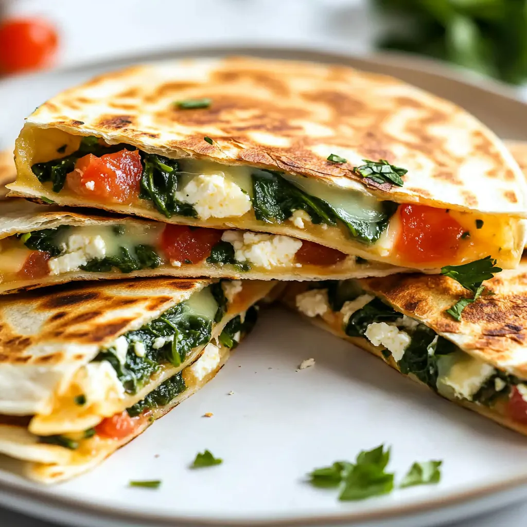 Best Spinach and Feta Quesadillas - Quick & Healthy 15-Minute Meal