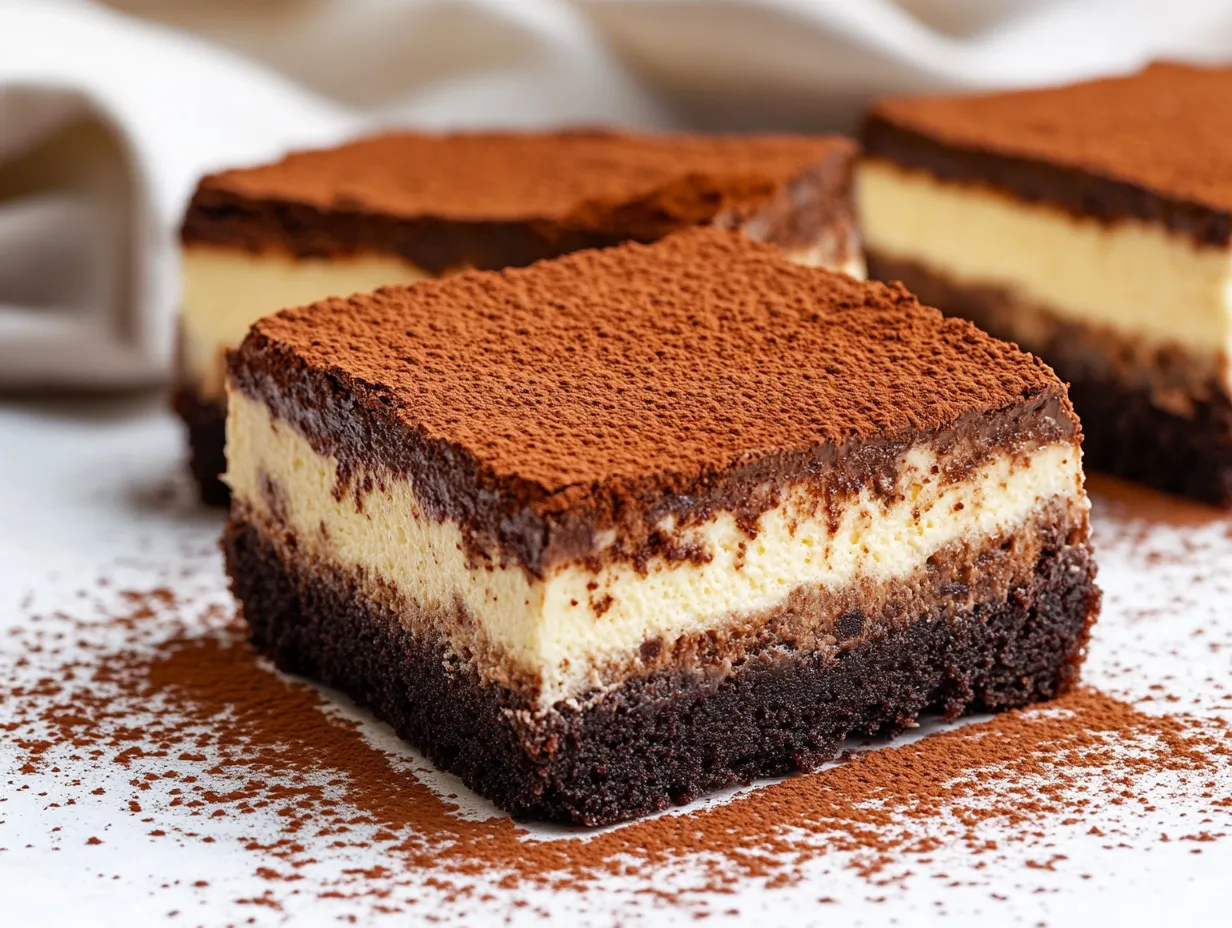 Best Tiramisu Brownies Recipe - Easy & Delicious Chocolate Coffee Dessert