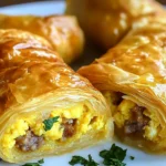 Sausage Egg Cheese Breakfast Roll-Ups - Easy Recipe
