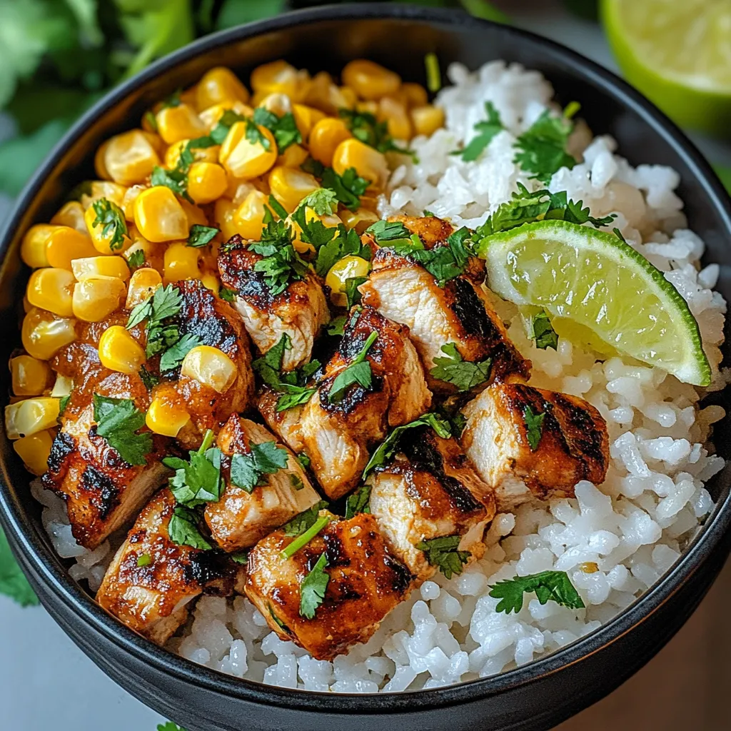 Street Corn Chicken Rice Bowl - Easy 30-Minute Dinner