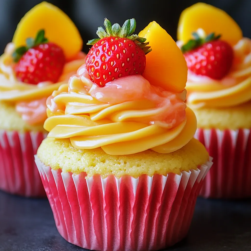 12 Easy Strawberry Mango Cupcakes - Best Tropical Dessert Recipe