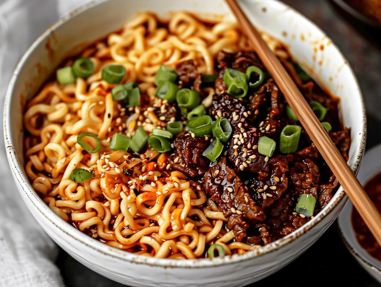 Amazing Beef Ramen Noodles in 30 Mins - Beef Ramen Noodle - main visual representation