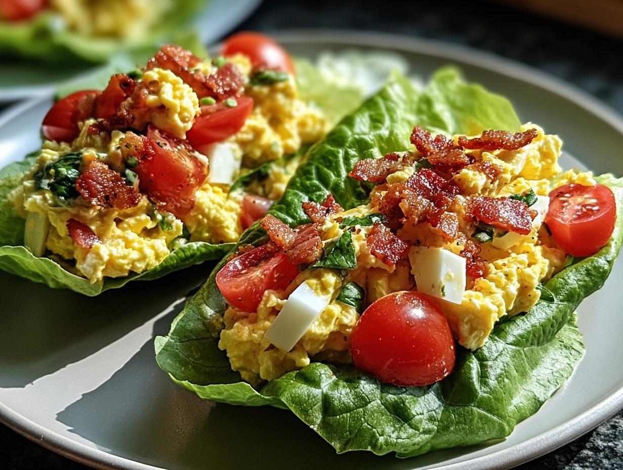 Amazing BLT Egg Salad Lettuce Wraps - Blt Egg Salad Lettuce - additional detail