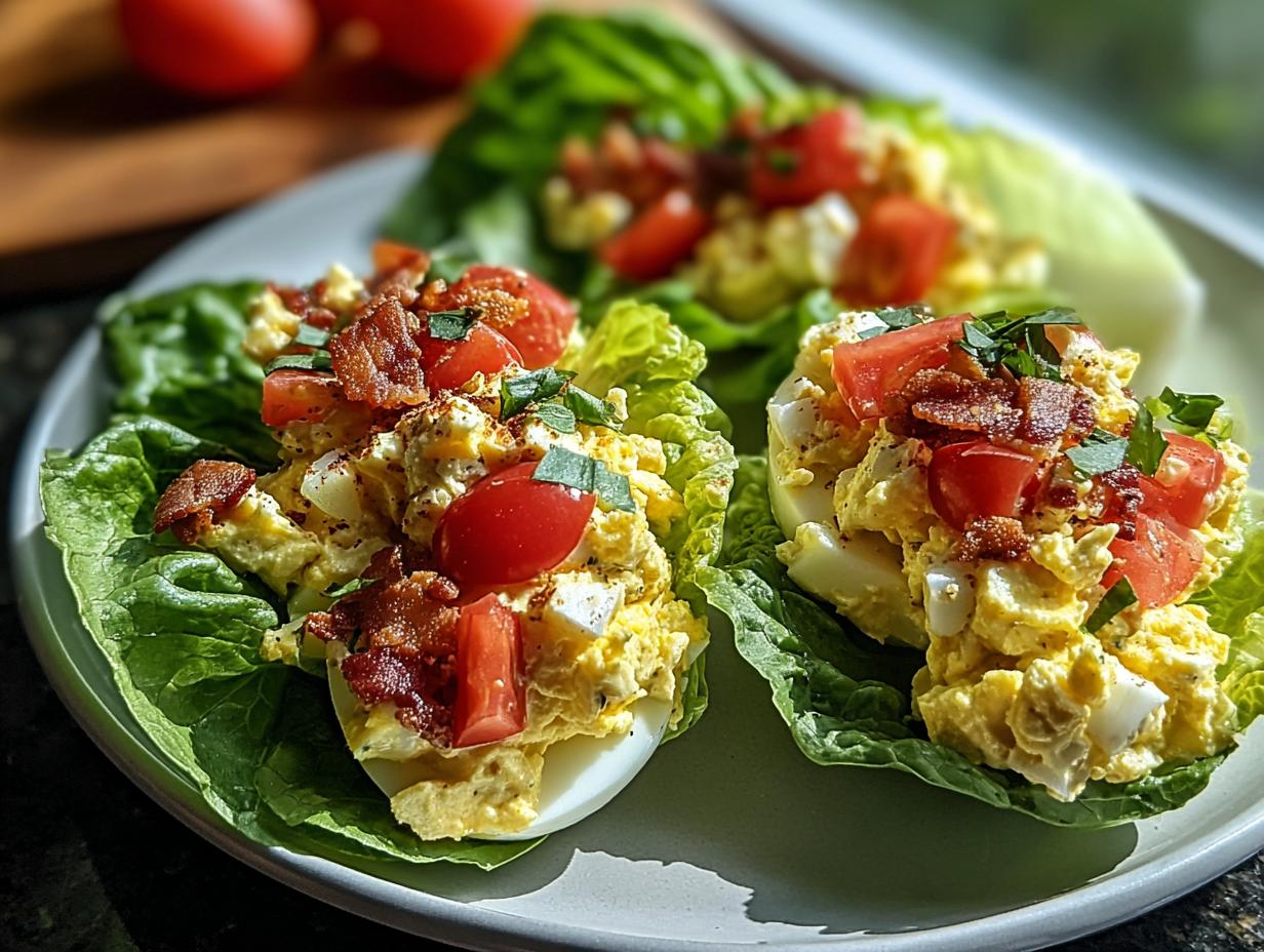 Amazing BLT Egg Salad Lettuce Wraps - Blt Egg Salad Lettuce - additional detail