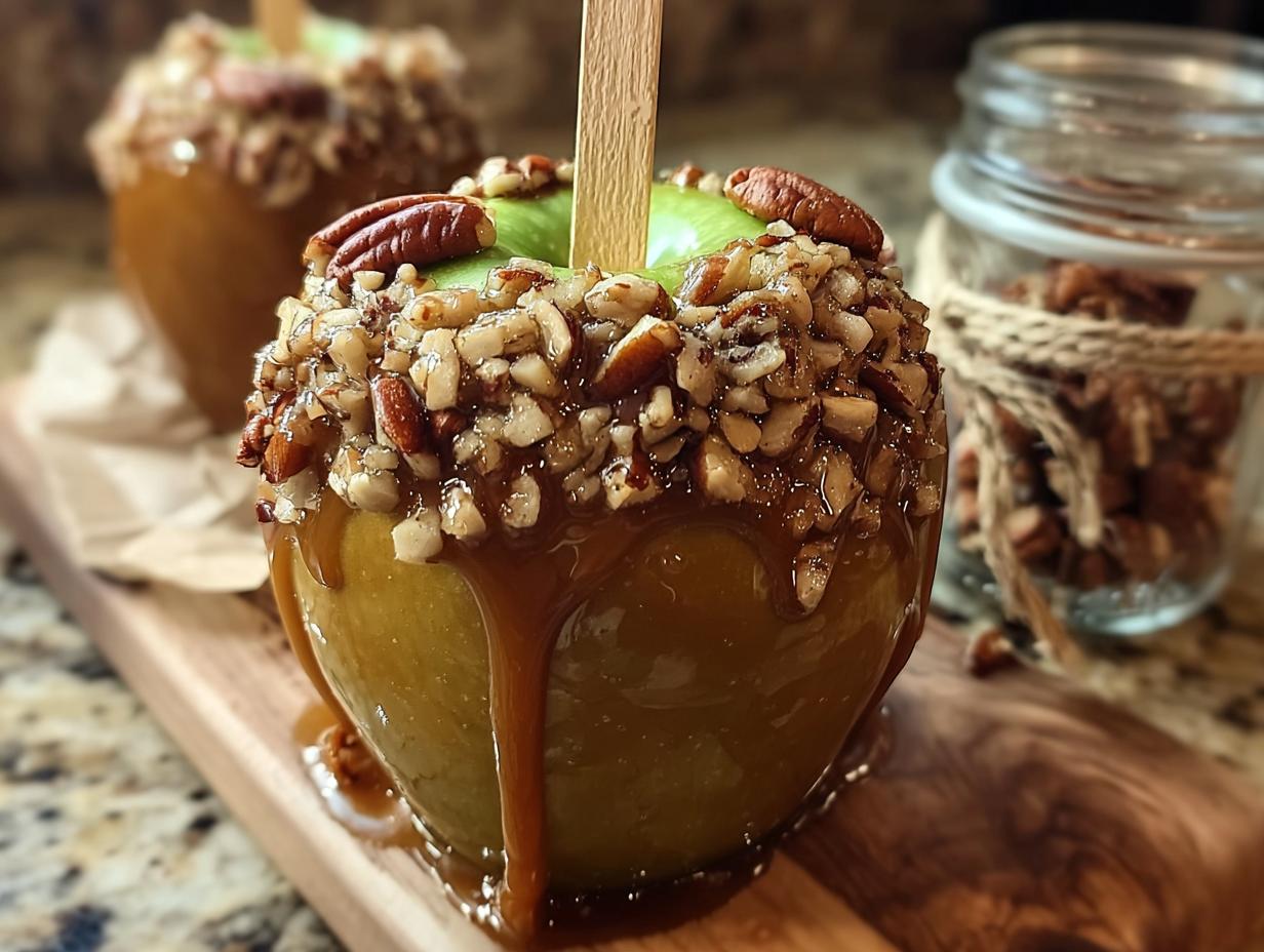 DIY Caramel Apple Kit - Finished Caramel Apple with Toppings