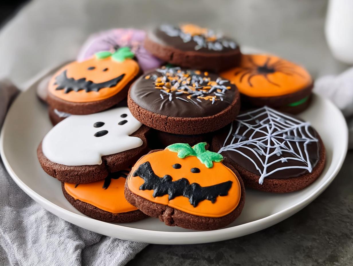 Halloween Chocolate Sugar Cookies