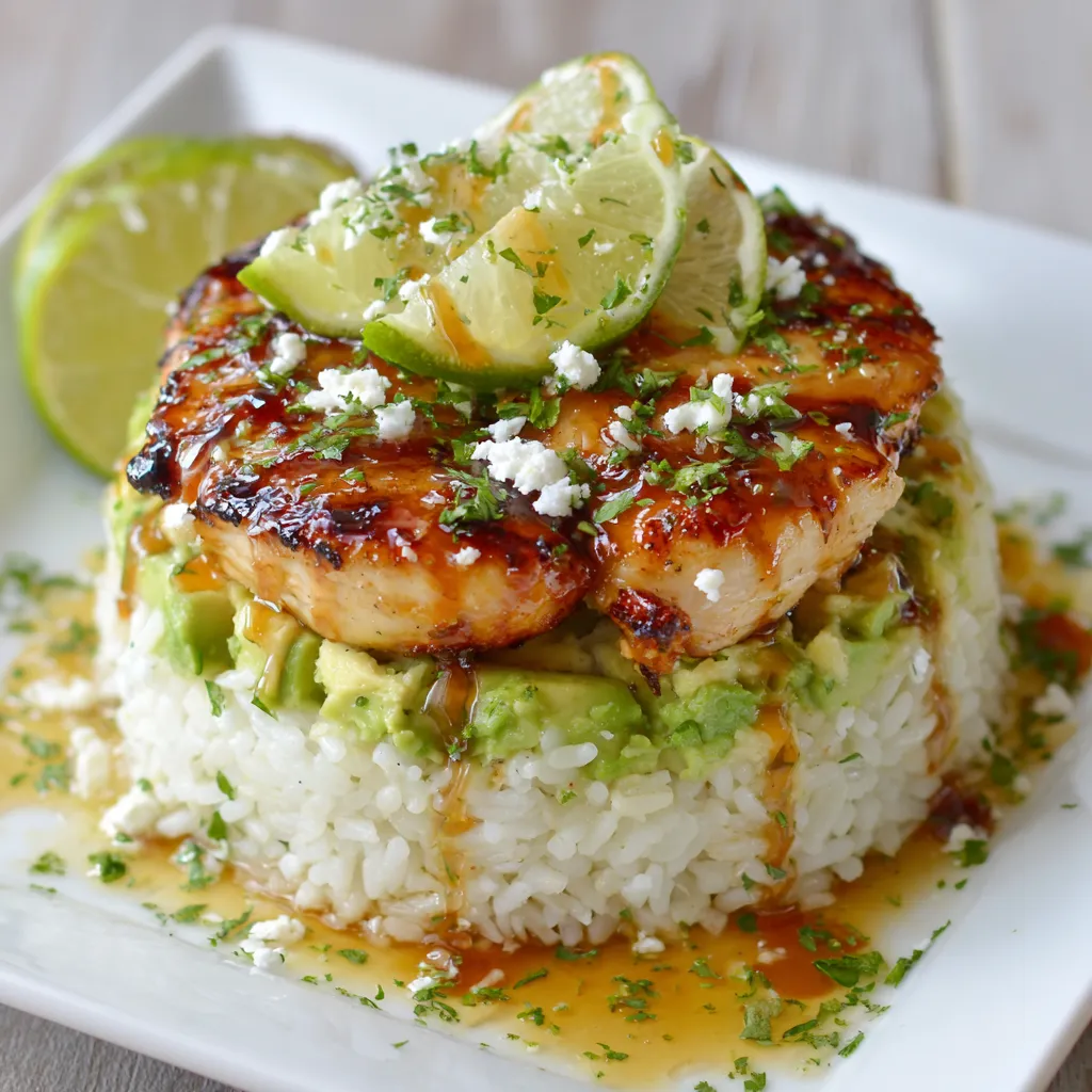Honey Lime Chicken & Avocado Rice Stack (Easy & Flavorful Recipe) 6 Honey Lime Chicken & Avocado Rice Stack (Easy & Flavorful Recipe)