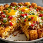Amazing Tator Tot Egg Casserole, 8 Servings 6 Tator Tot Egg Casserole