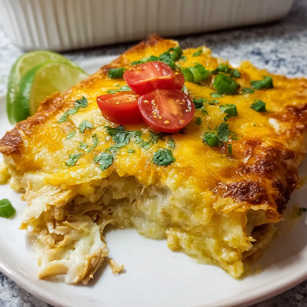 slice of Honey Lime Chicken Enchiladas