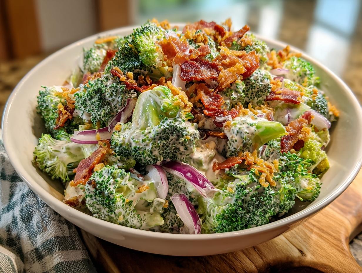 Amish Broccoli Salad: 1 Amazing Crowd-Pleaser - Amish Broccoli Salad - additional detail