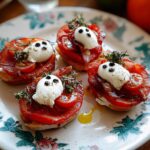 Boo Schetta Ghostly Caprese: Spooky & Easy 6 Boo Schetta Ghostly Caprese