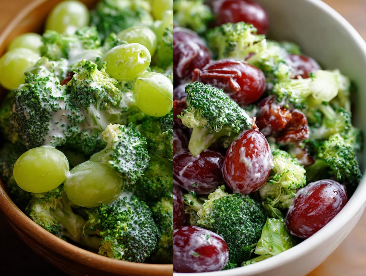 Broccoli Grape Salad: AMAZING 1-Hour Chilling - Broccoli Grape Salad - additional detail