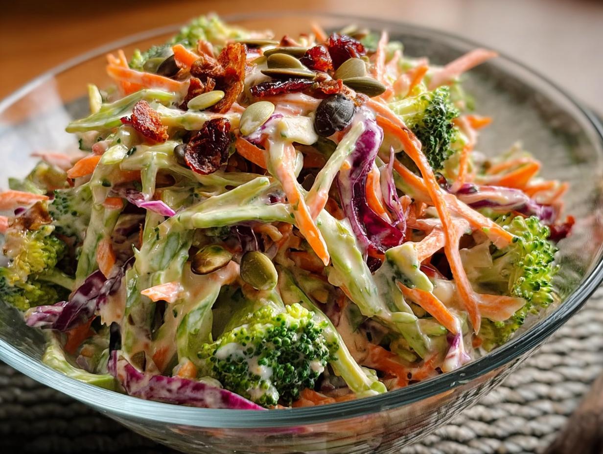 Broccoli Slaw Salad Delight: Crisp & Zesty - Broccoli Slaw Salad - main visual representation
