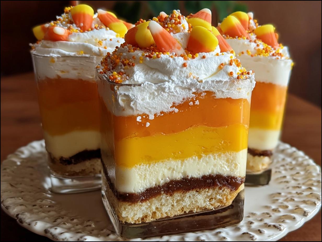 Candy Corn Parfaits: Amazing 15-Minute Treat - Candy Corn Parfaits - additional detail