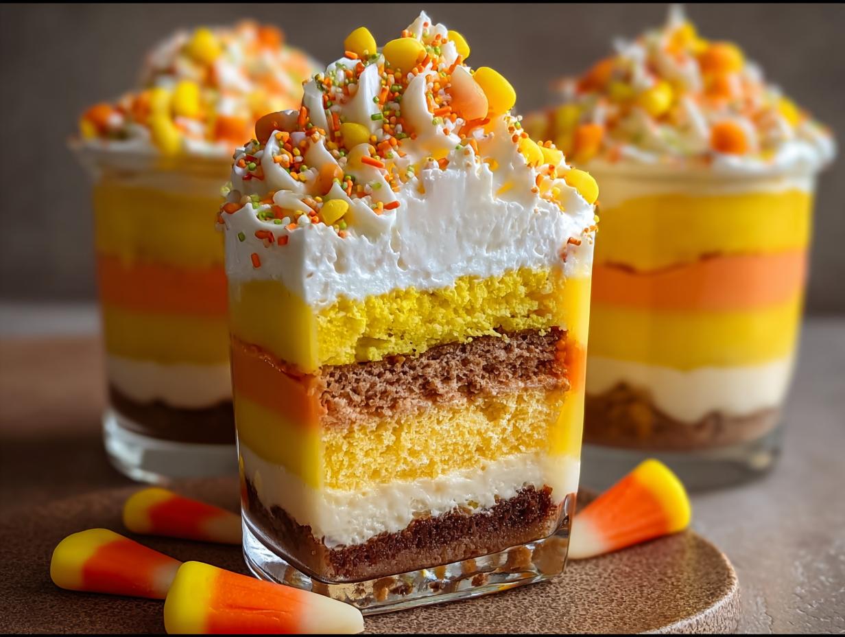 Candy Corn Parfaits: Amazing 15-Minute Treat - Candy Corn Parfaits - additional detail