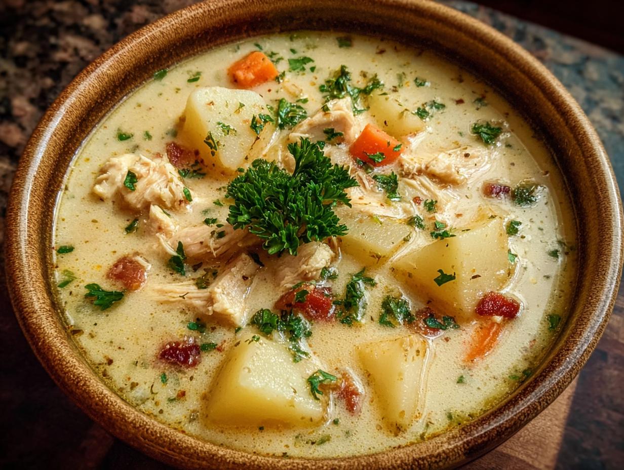 Flavorful Chicken Potato Soup: 1 Comforting Bowl - Chicken Potato Soup - additional detail