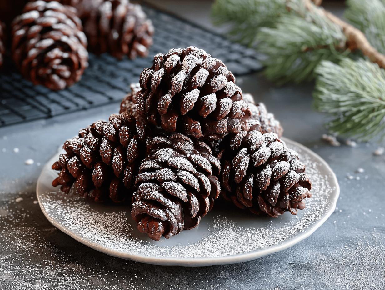 Chocolate Pine Cones: 5 Easy Steps - Chocolate Pine Cones - additional detail