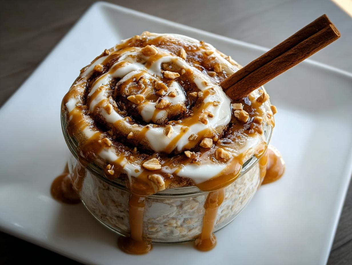 Cinnamon Roll Overnight Oats