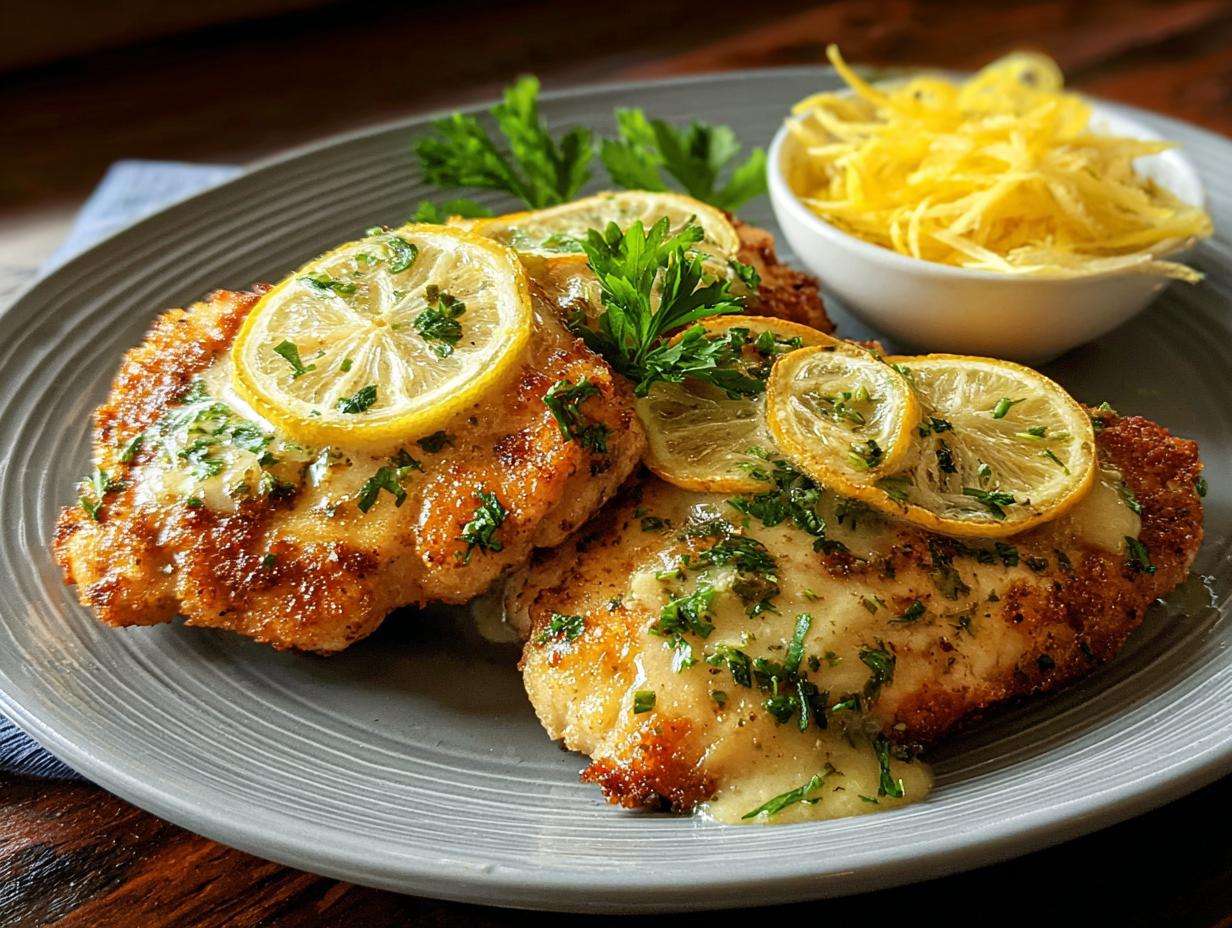 Comforting Lemon Chicken Romano: 1-Pan Wonder - Comforting Lemon Chicken Romano - close-up of crust