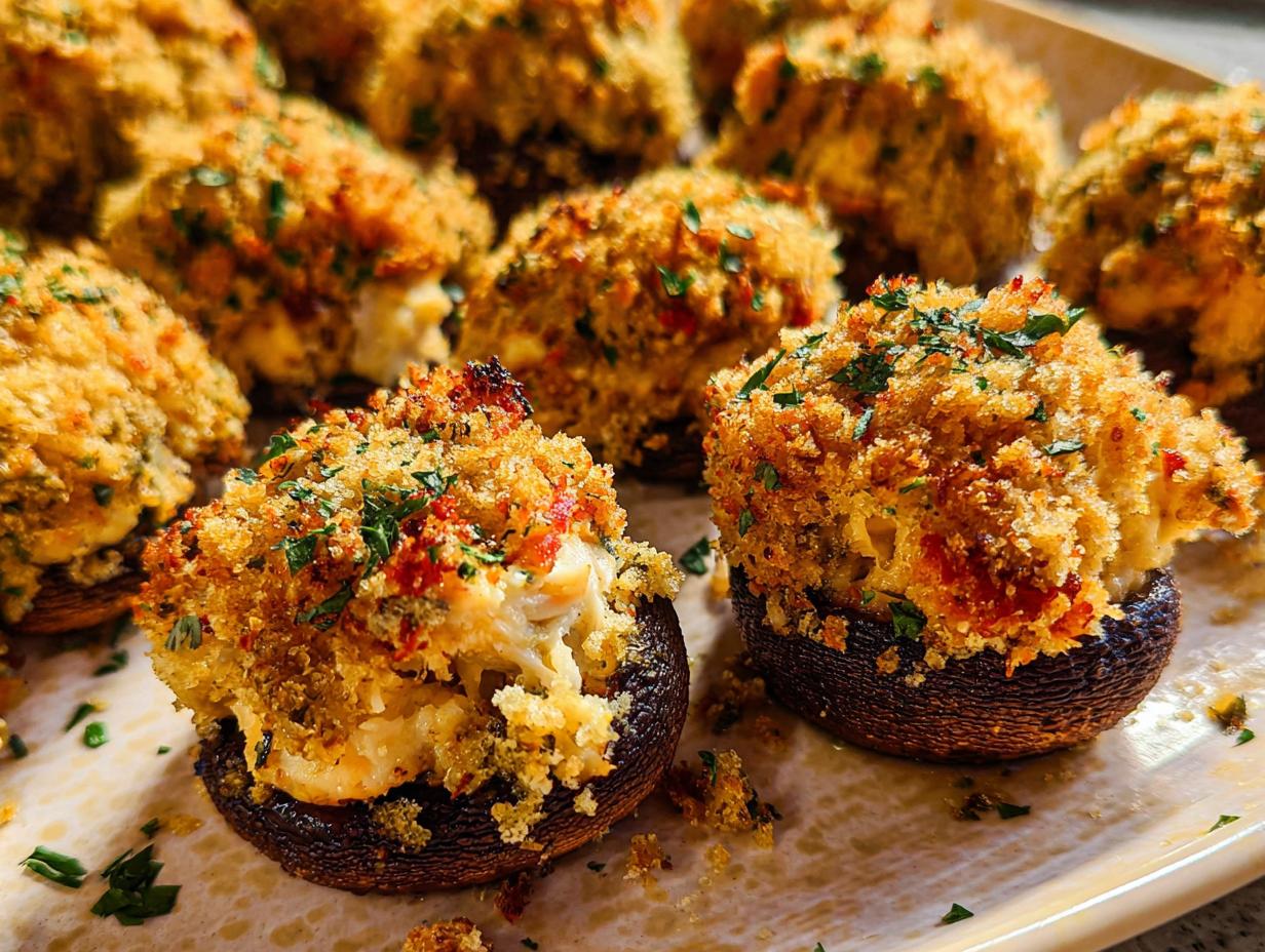 Crab Stuffed Portobello Mushrooms: 1 Amazing Recipe - Crab Stuffed Portobello Mushrooms - additional detail