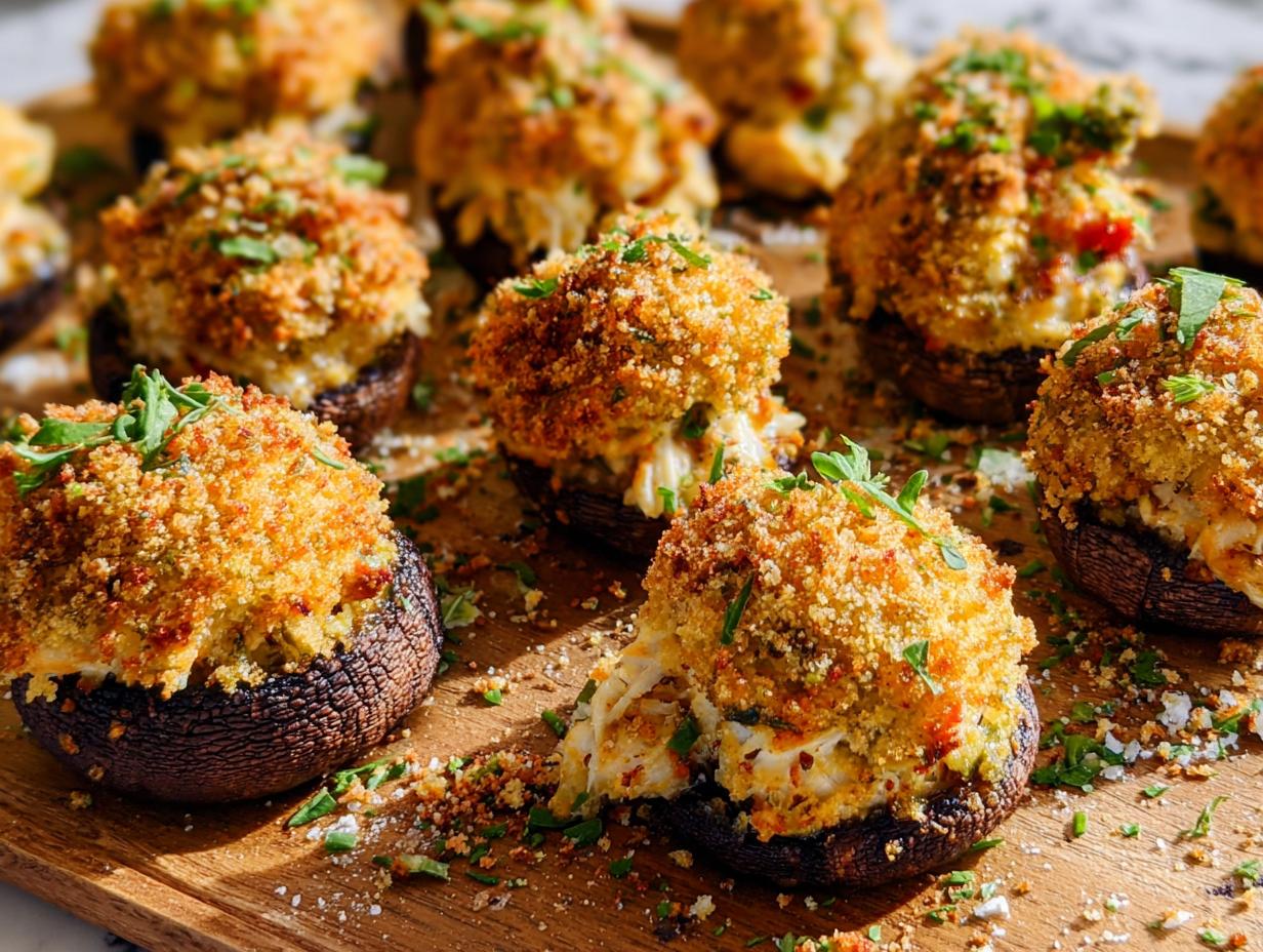 Crab Stuffed Portobello Mushrooms: 1 Amazing Recipe - Crab Stuffed Portobello Mushrooms - additional detail