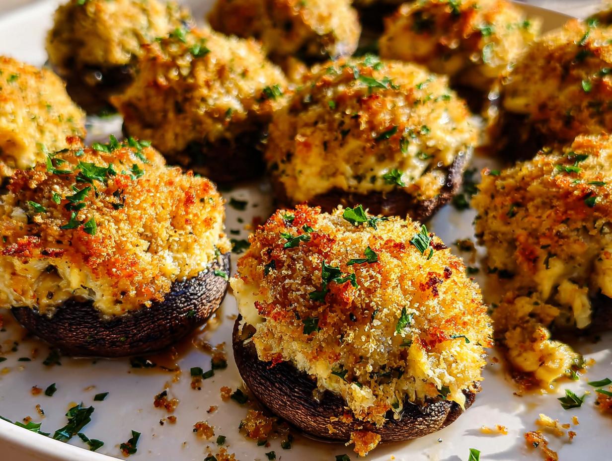 Crab Stuffed Portobello Mushrooms