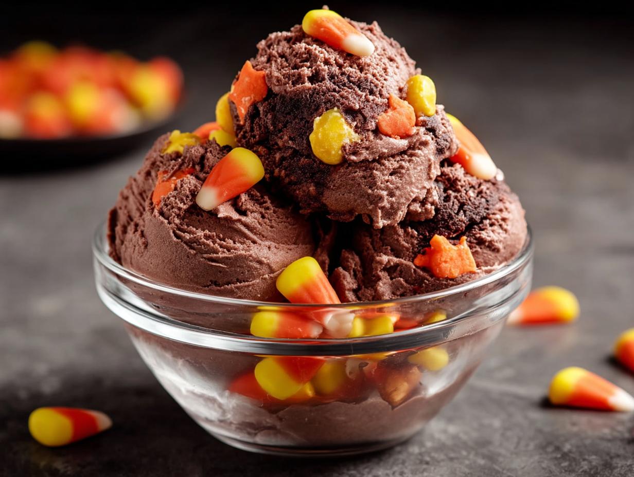 Dark Chocolate Halloween Gelato: 1 Amazing Treat - Dark Chocolate Halloween Gelato - additional detail