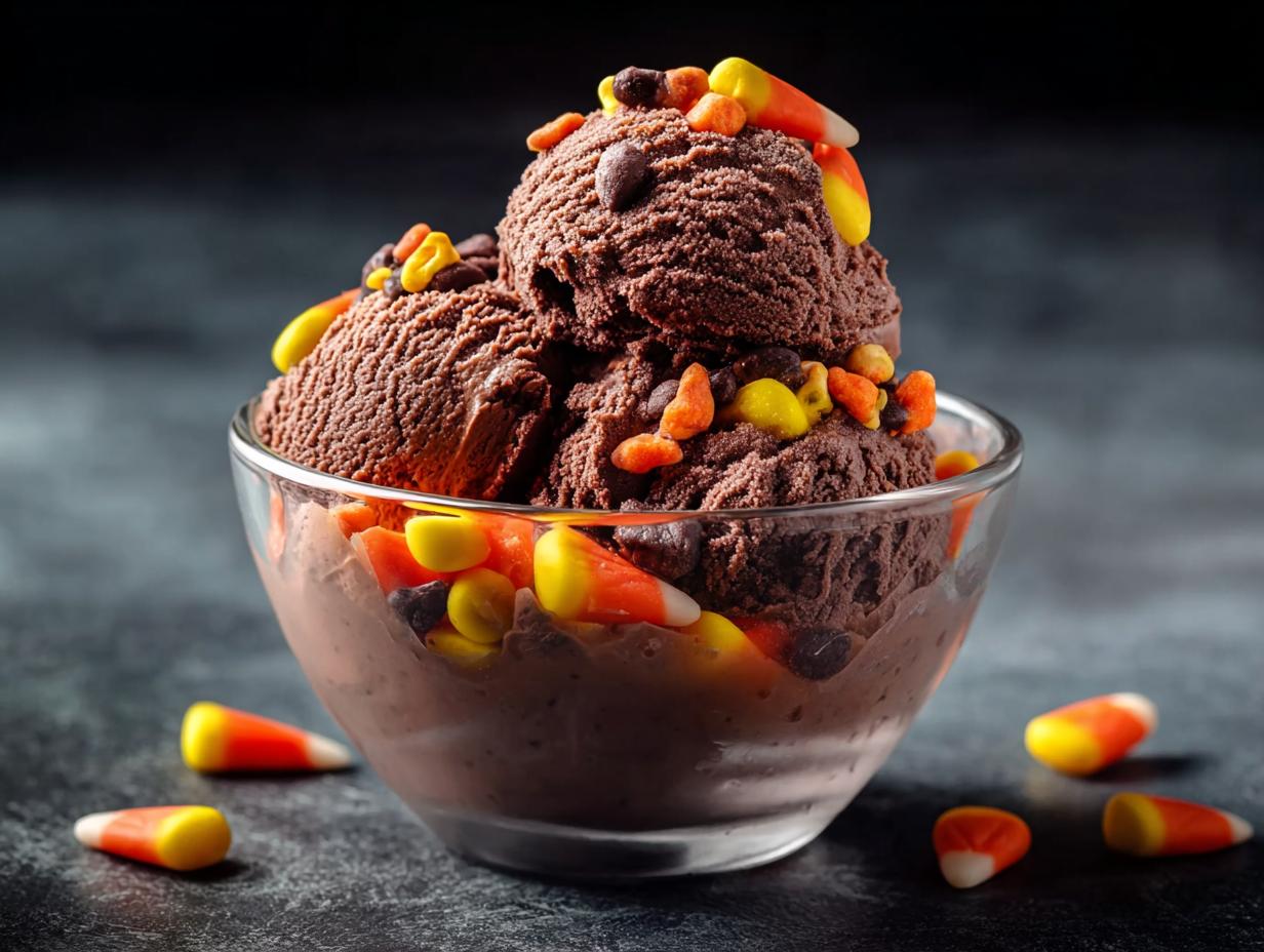Dark Chocolate Halloween Gelato: 1 Amazing Treat - Dark Chocolate Halloween Gelato - additional detail