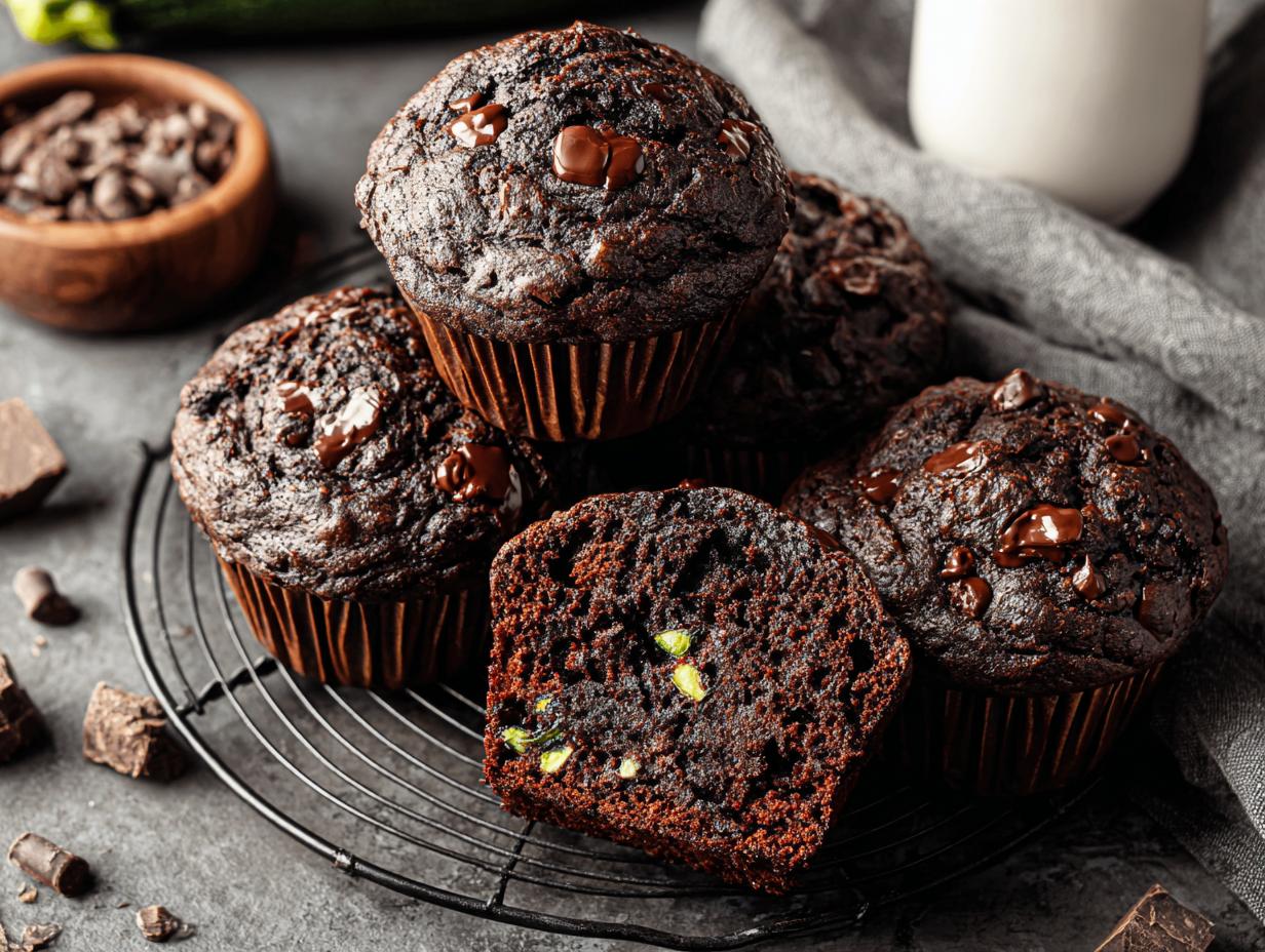 Double Chocolate Zucchini Muffins