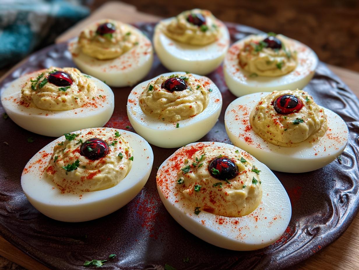 Eyeball Deviled Eggs