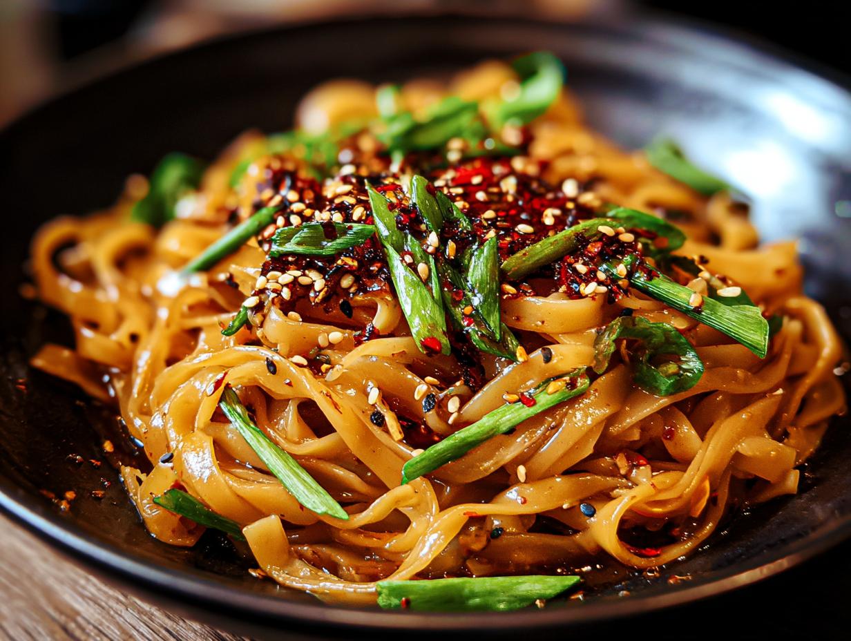 Amazing Garlic Chili Oil Noodles in 10 Mins - Garlic Chili Oil Noodles - main visual representation