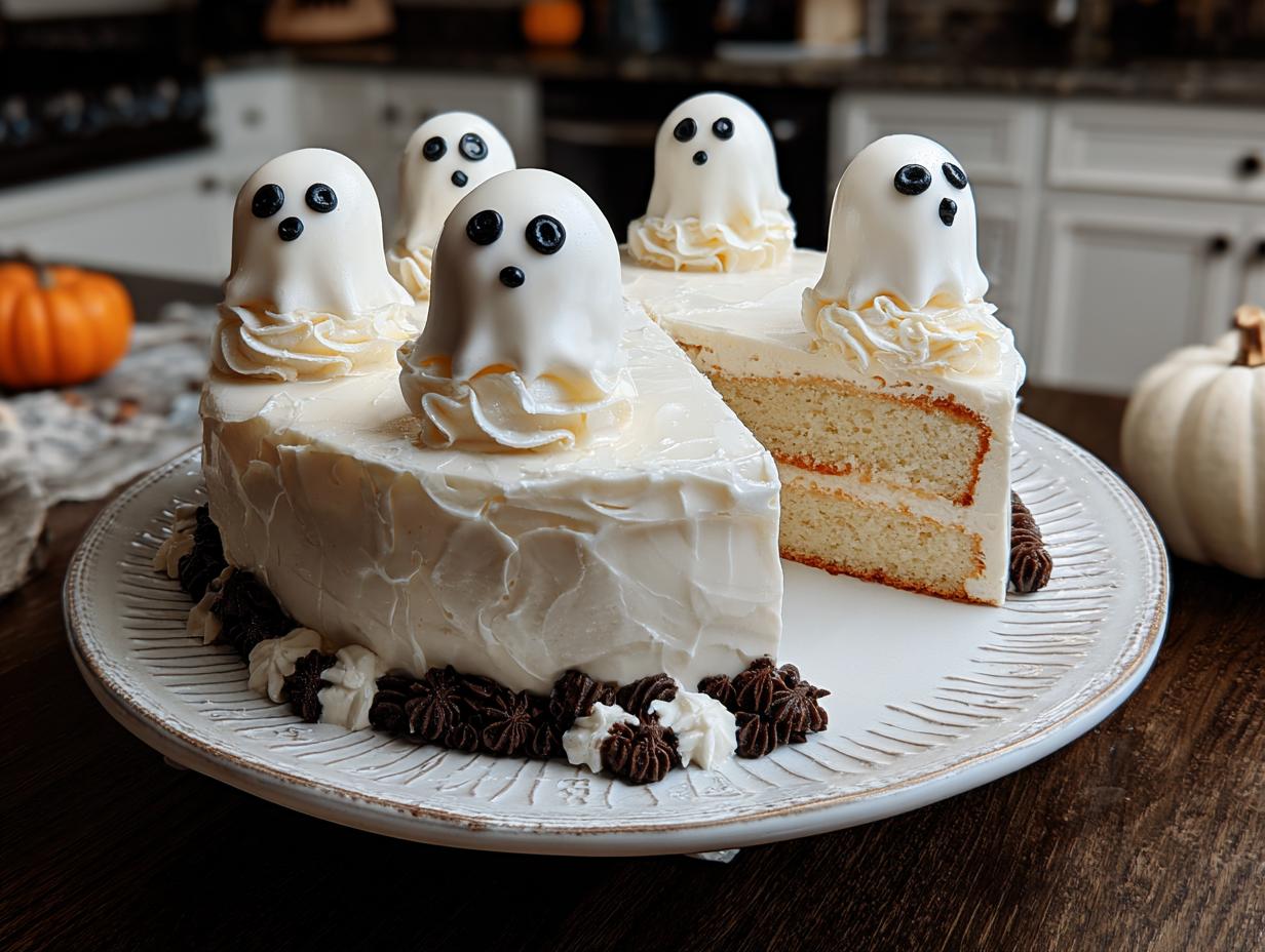 Ghost Cake: Your 1 frightfully easy recipe - Ghost Cake - additional detail
