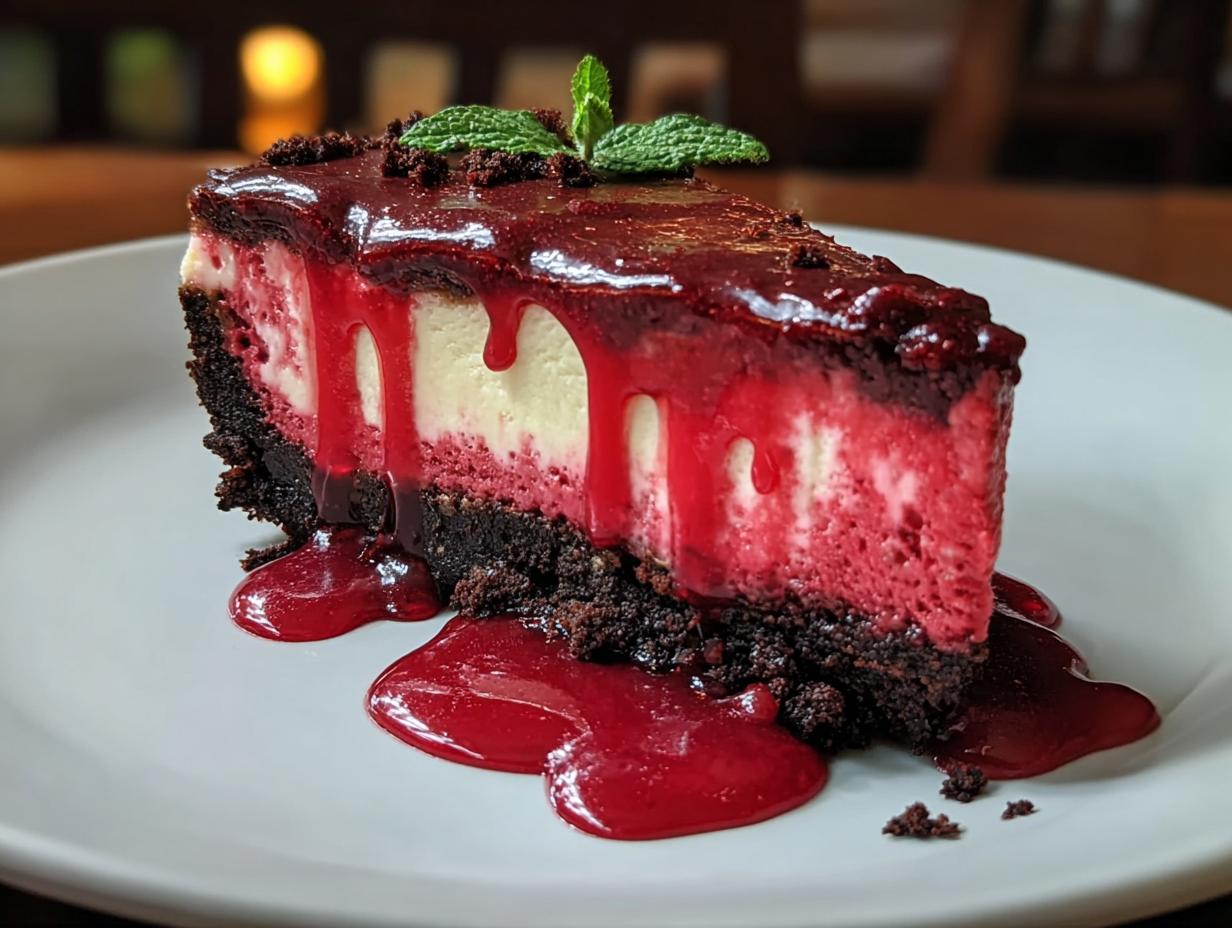 Halloween Black Velvet Cheesecake