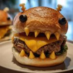 Halloween Monster Burgers: 4 Spooky Bites 6 Halloween Monster Burgers