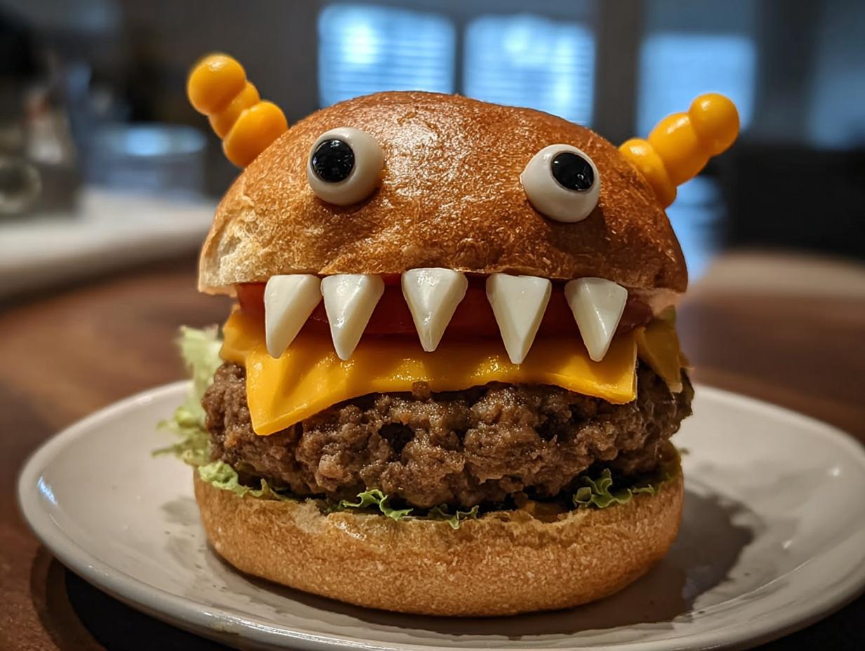 Halloween Monster Burgers: 4 Spooky Bites - Halloween Monster Burgers - additional detail
