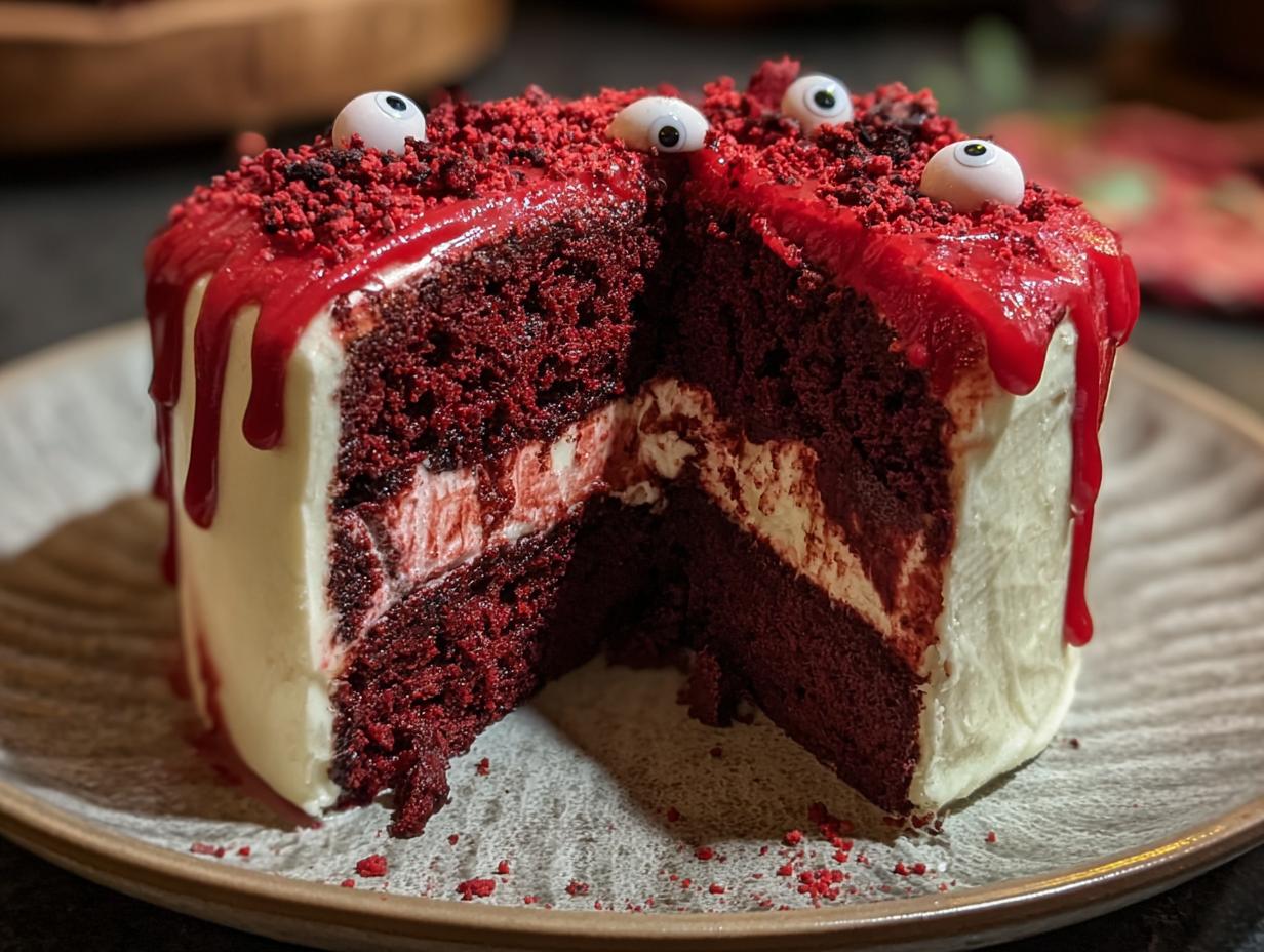 Halloween Red Velvet Cake: 1 Spooky Must-Bake - Halloween Red Velvet Cake - additional detail