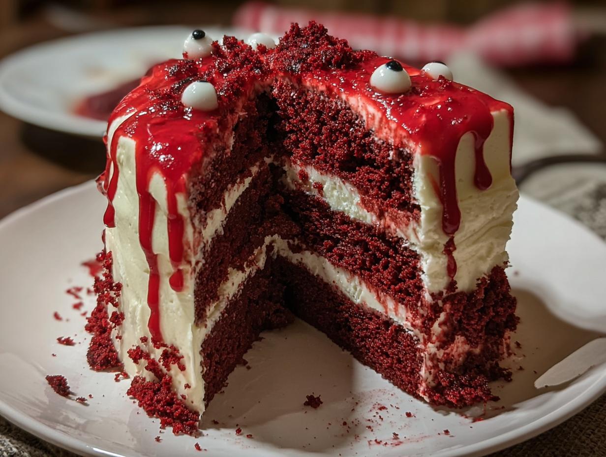 Halloween Red Velvet Cake: 1 Spooky Must-Bake - Halloween Red Velvet Cake - additional detail