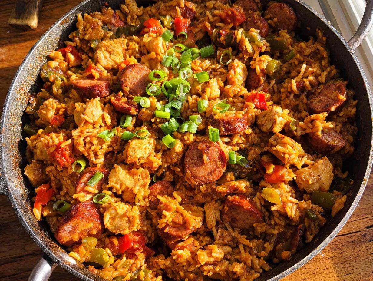 Louisiana Chicken Sausage Jambalaya: 1 Pot Magic - Louisiana Chicken Sausage Jambalaya - additional detail