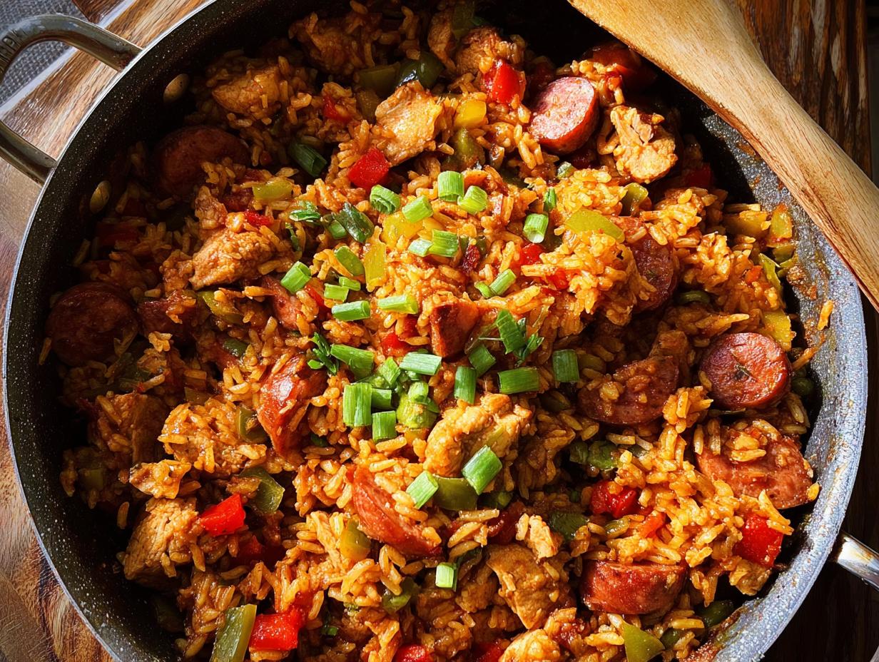 Louisiana Chicken Sausage Jambalaya