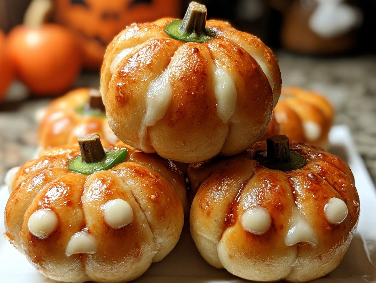 Mini Pumpkin Pizzas: 1 Adorable Fall Treat - Mini Pumpkin Pizzas - additional detail
