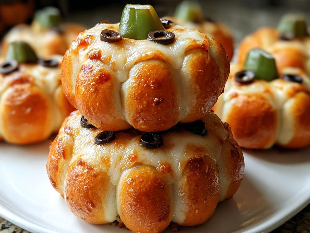 Mini Pumpkin Pizzas: 1 Adorable Fall Treat - Mini Pumpkin Pizzas - additional detail