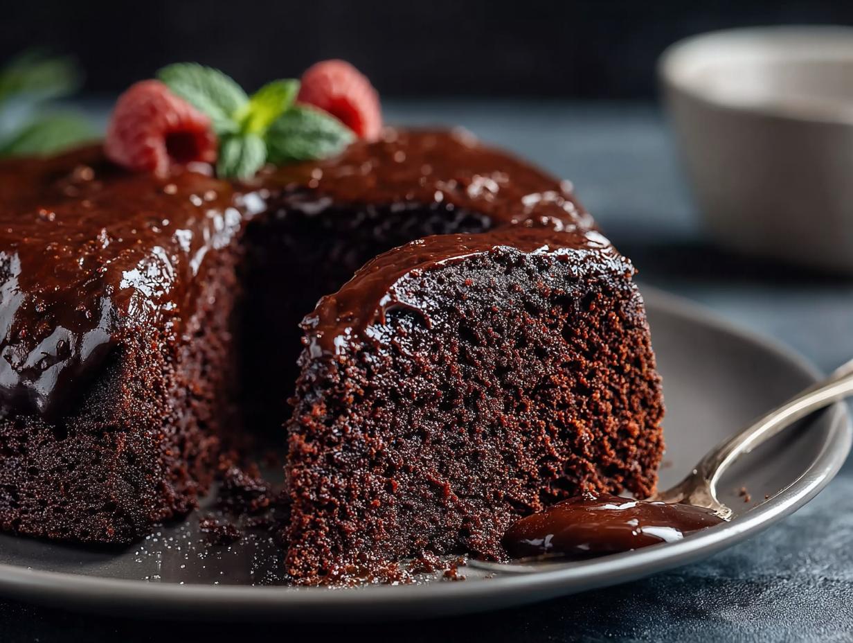 Easy One Bowl Chocolate Cake: 1 Secret for Moistness - One Bowl Chocolate Cake - additional detail