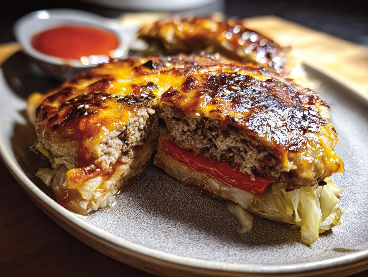 Oven Baked Cabbage Burgers: Amazing 1-Pan Meal - Oven Baked Cabbage Burgers - additional detail