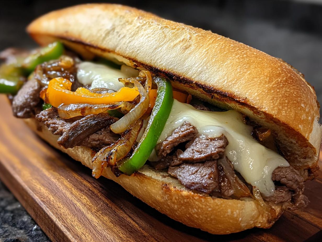 Philly Cheese Steak: Amazing 1-Hour Meal - Philly Cheese Steak Sandwich - additional detail