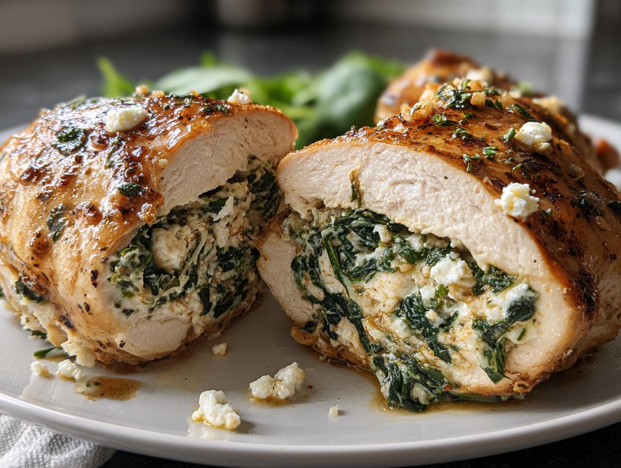 Spinach Feta Stuffed Chicken
