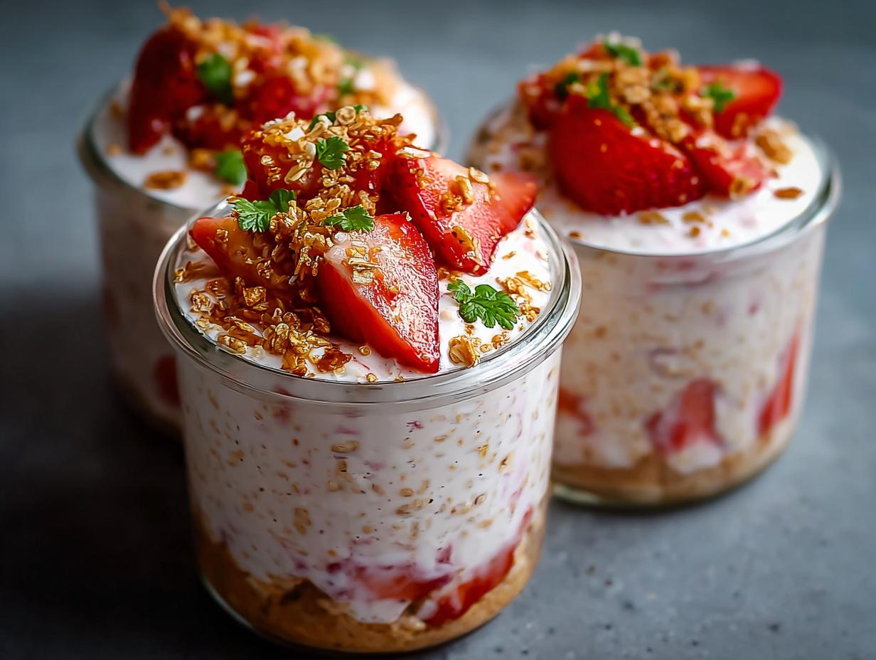 Strawberry Cheesecake Overnight Oats: 2 Delicious Ways - Strawberry Cheesecake Overnight Oats - additional detail