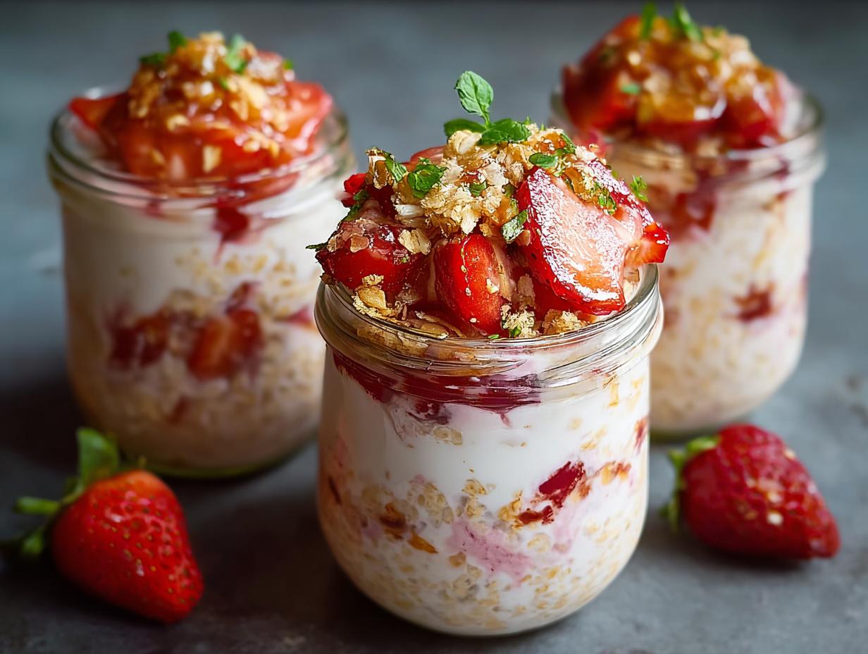 Strawberry Cheesecake Overnight Oats