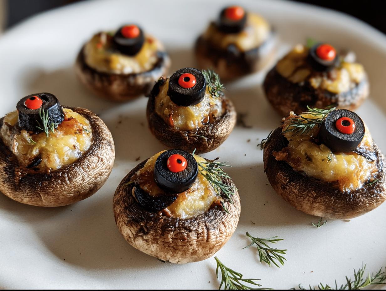 Stuffed Mushroom Eyeballs